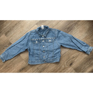 Vintage Gymboree Girls Size 7 (XXL) Denim Jacket with Star Back to School